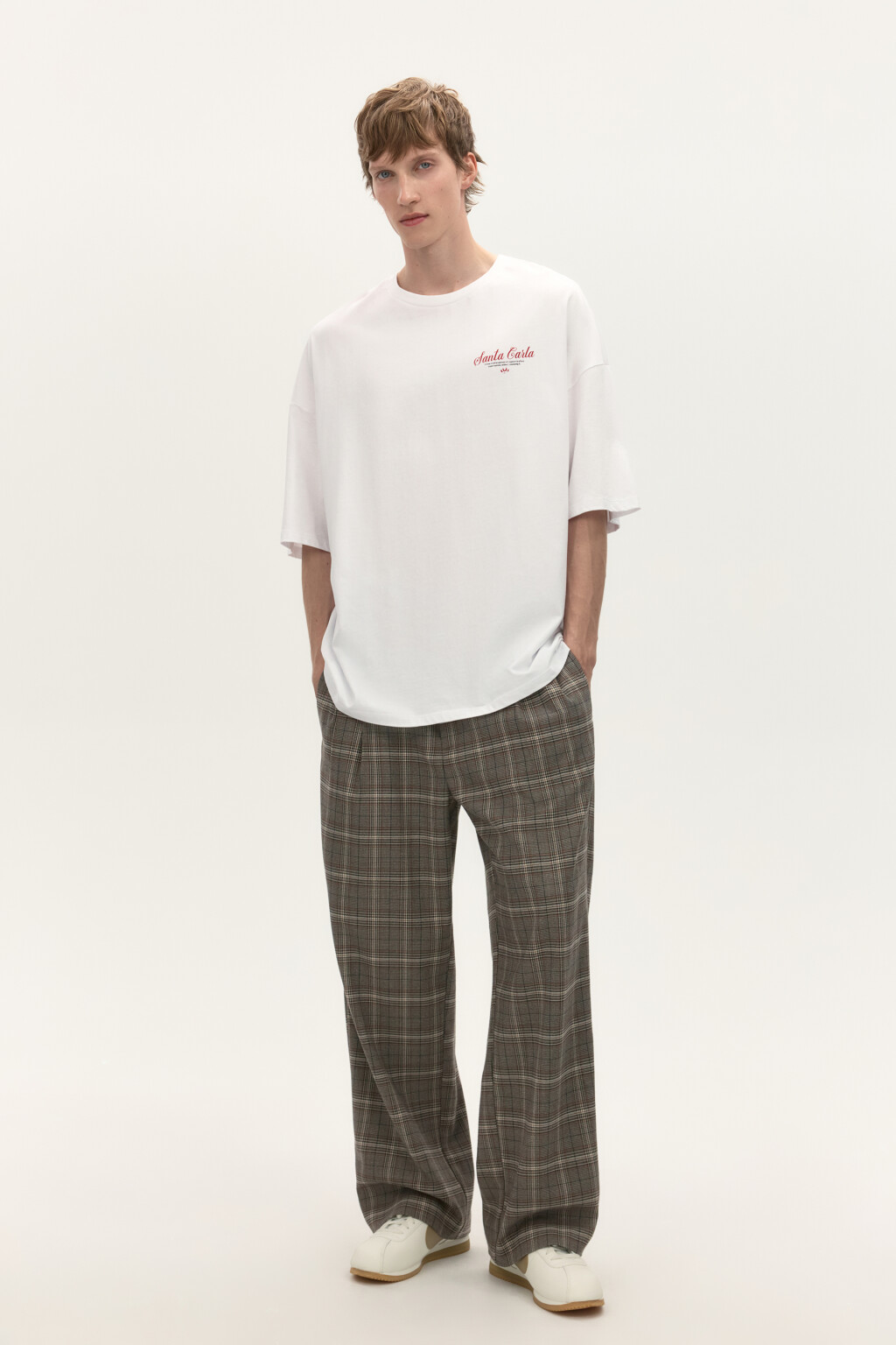 Футболка хлопковая с принтом - цвет белый - 4