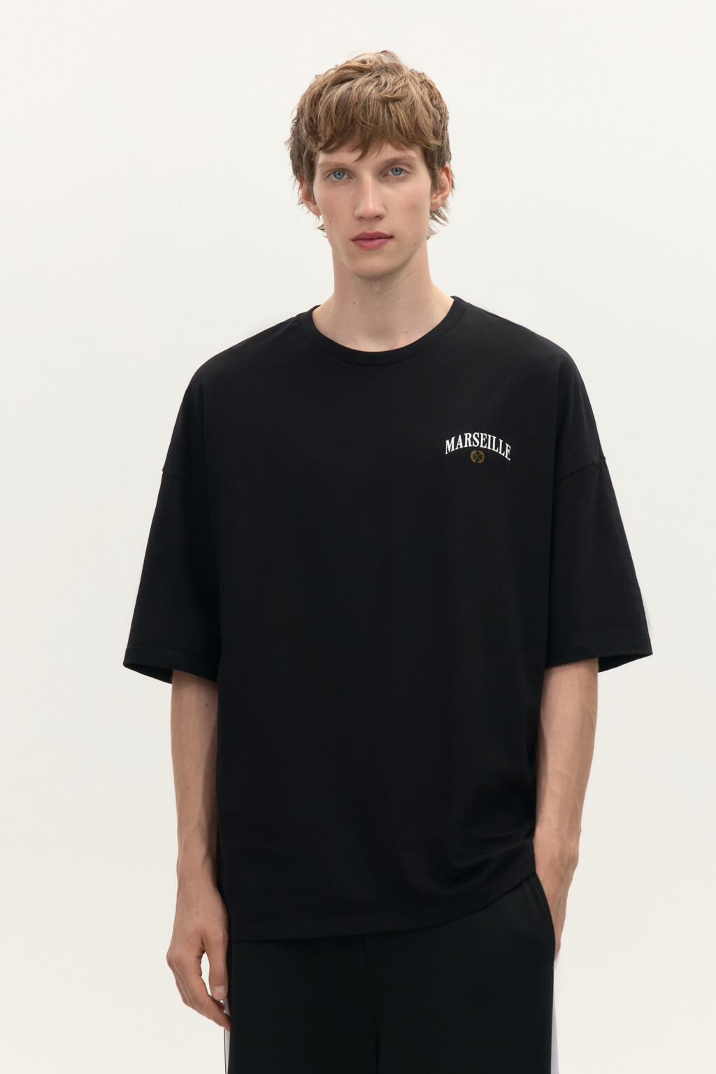 Футболка хлопковая с принтом - цвет черный - 3