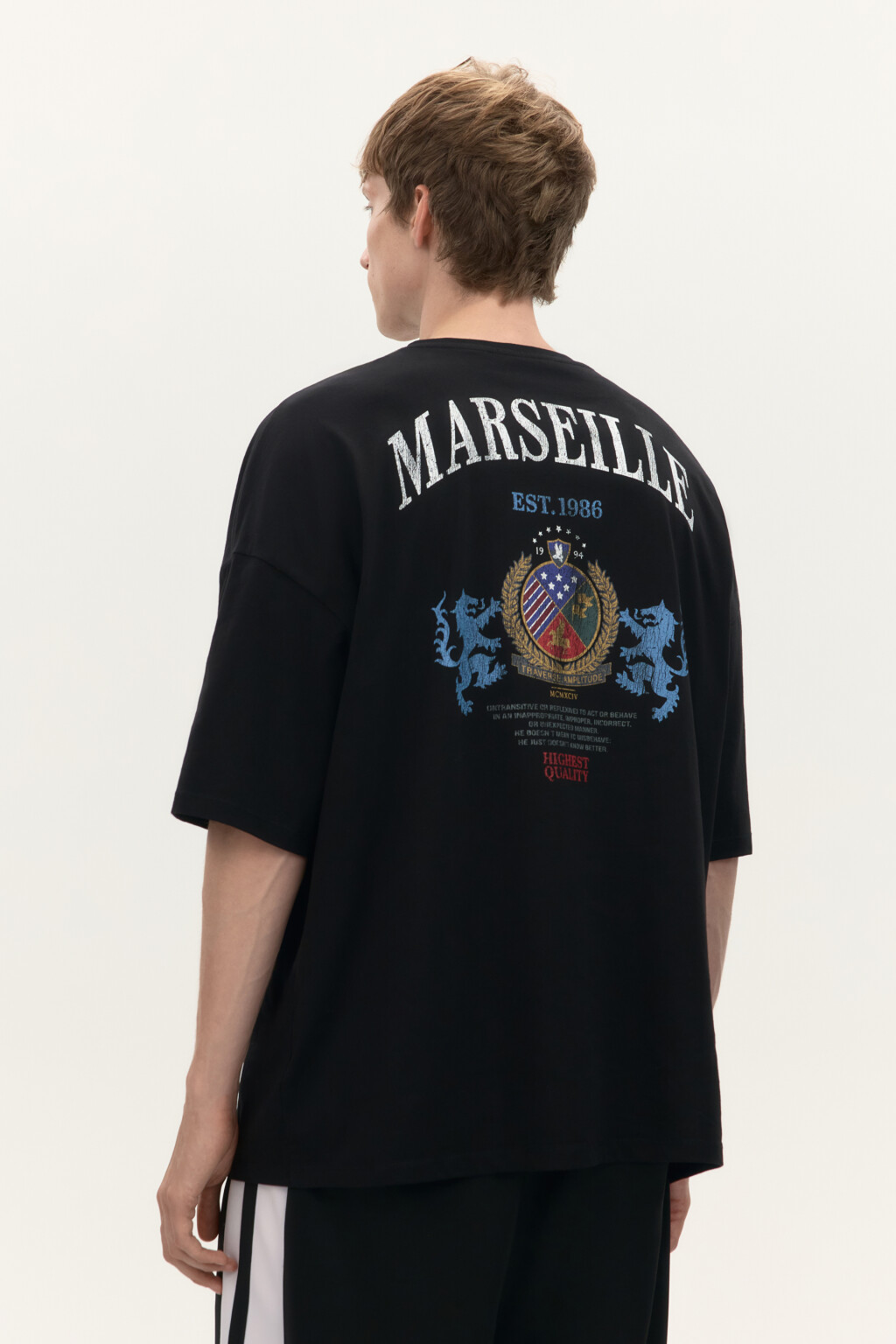 Футболка хлопковая с принтом - цвет черный - 4