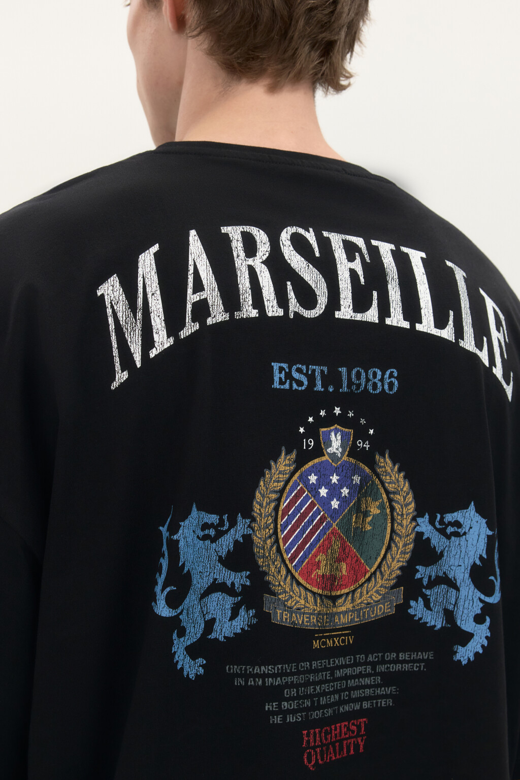 Футболка хлопковая с принтом - цвет черный - 7