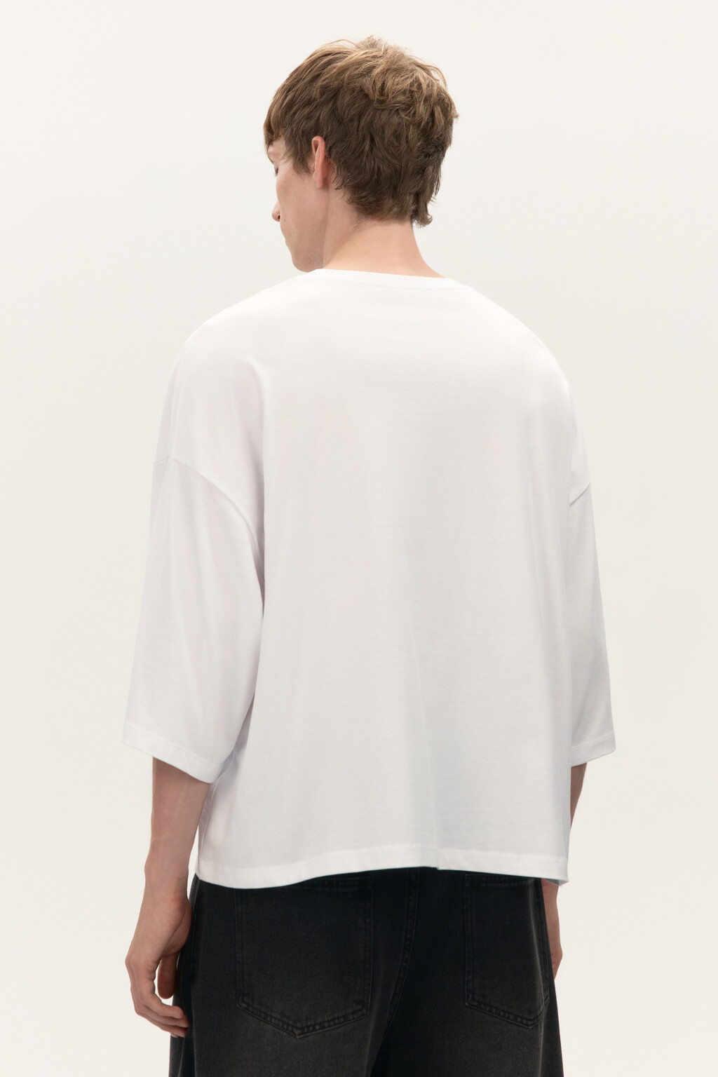 Футболка boxy fit с принтом - цвет белый - 3