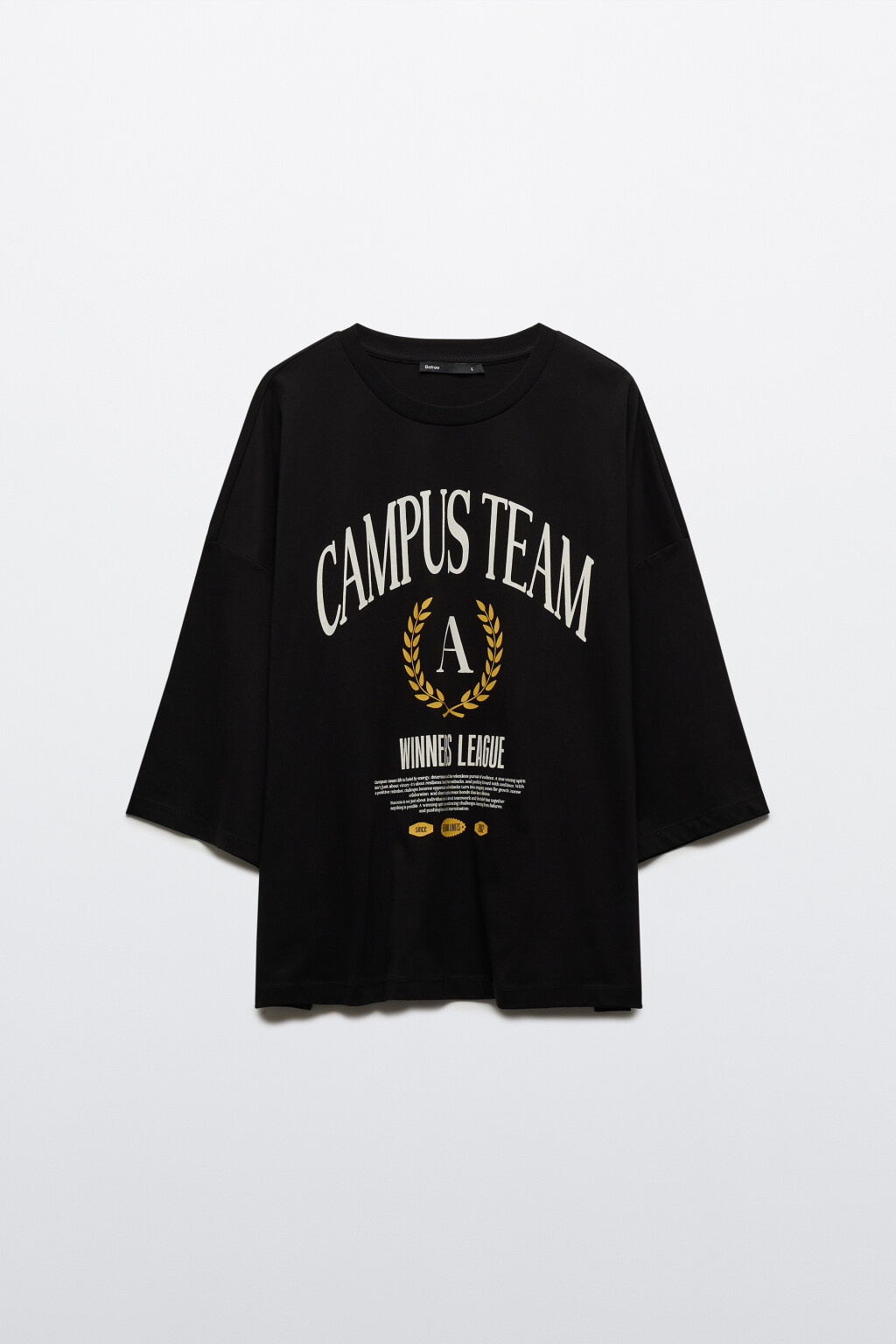 Футболка boxy fit с принтом - цвет черный - 7