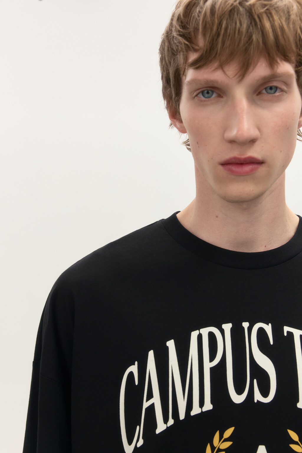 Футболка boxy fit с принтом - цвет черный - 6