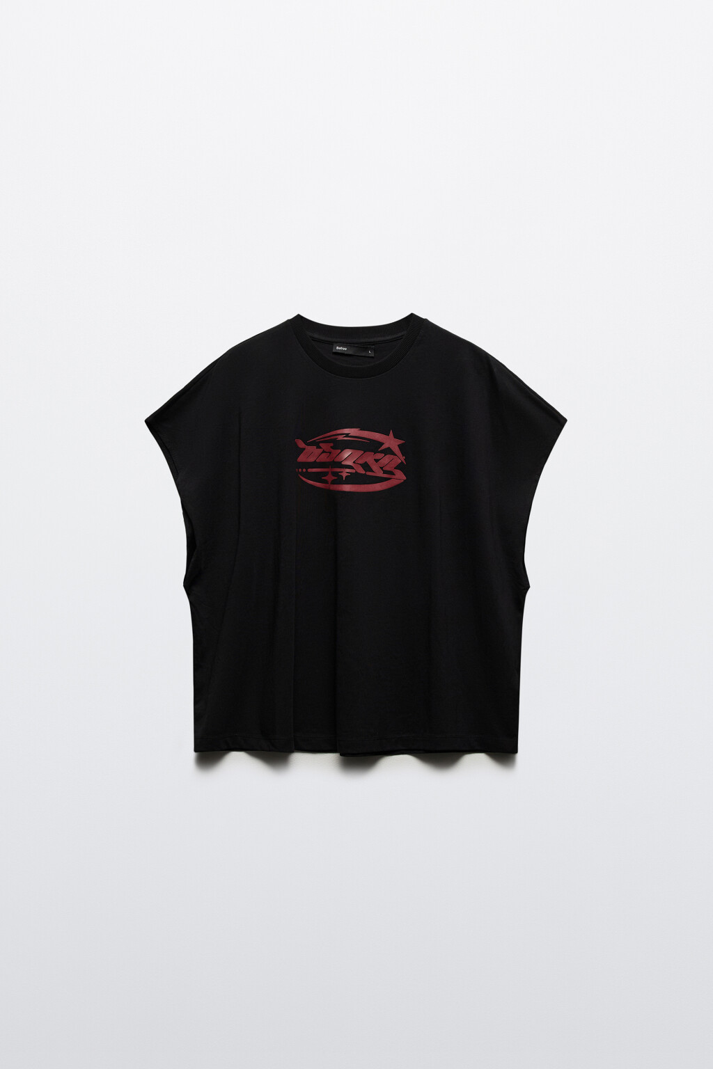 Майка свободная с принтом - цвет черный - 8