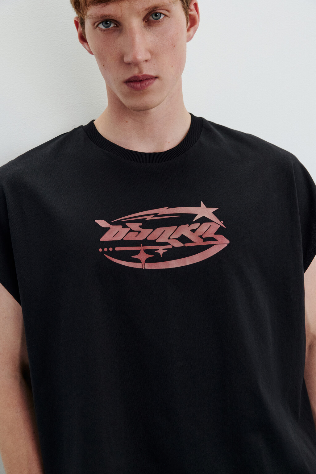 Майка свободная с принтом - цвет черный - 2