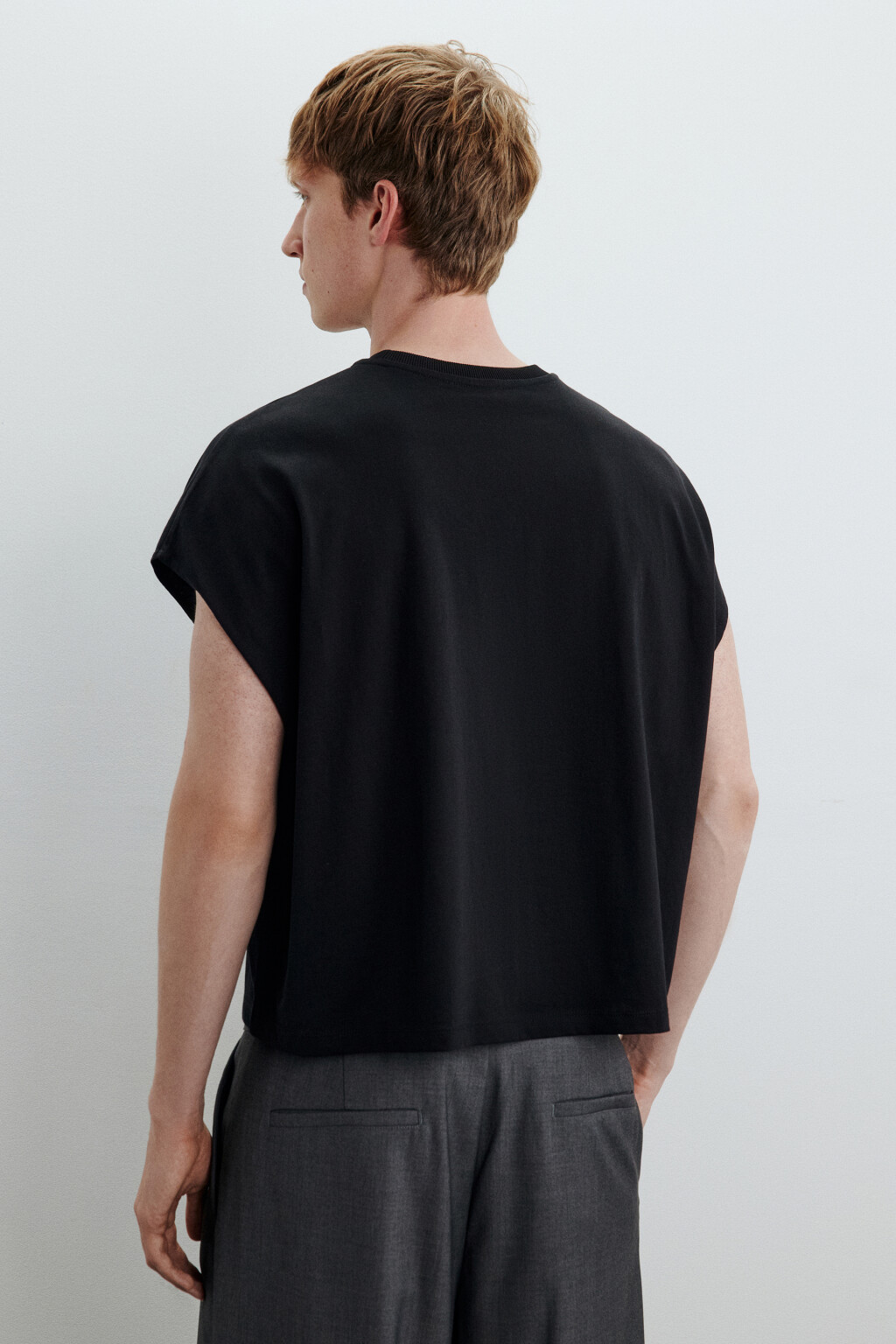 Майка свободная с принтом - цвет черный - 4