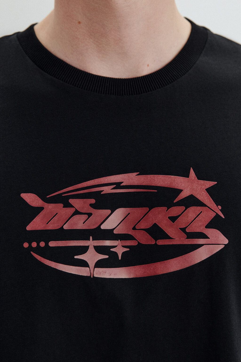 Майка свободная с принтом - цвет черный - 6