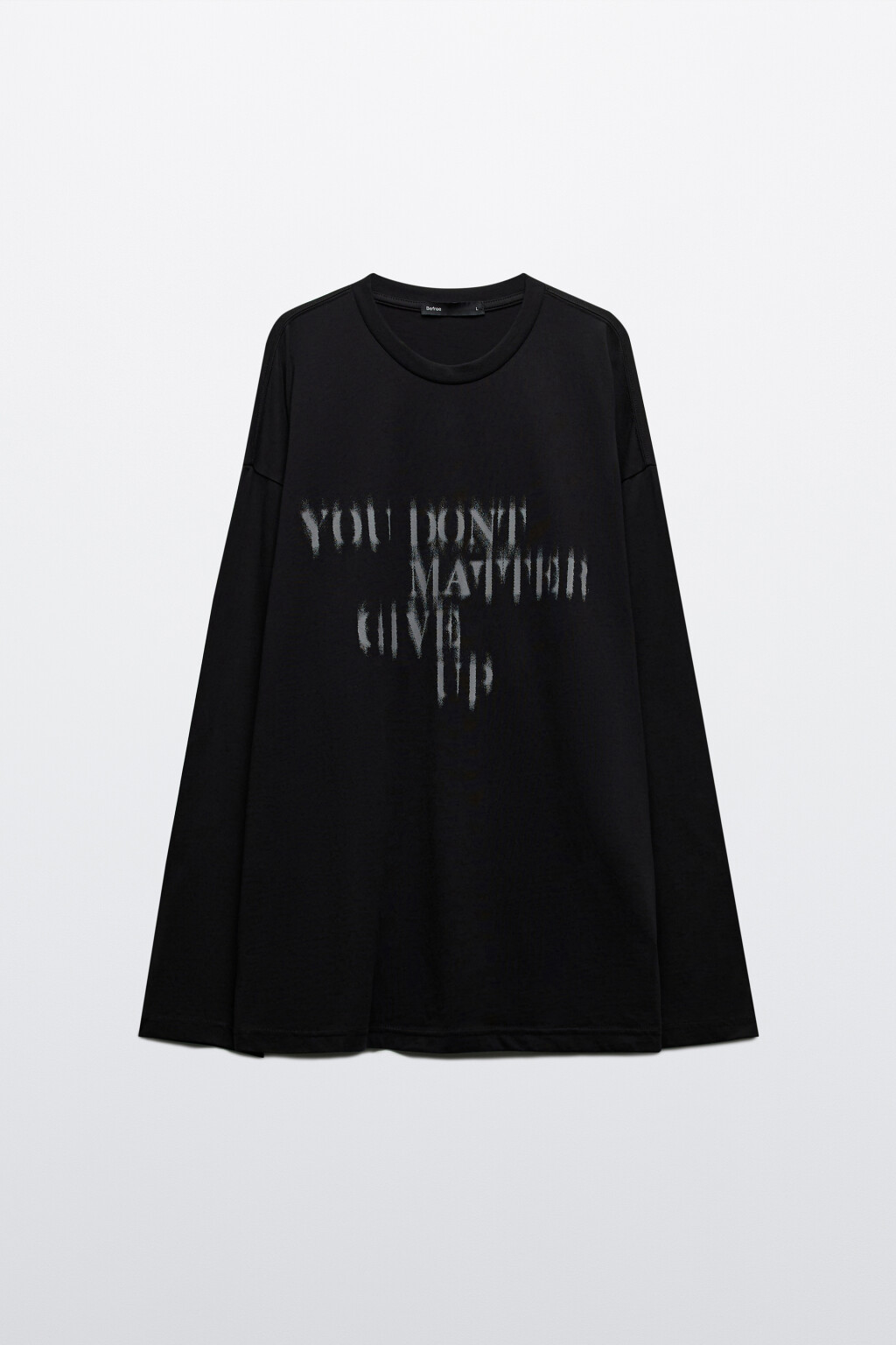 Лонгслив хлопковый с принтом - цвет черный - 7