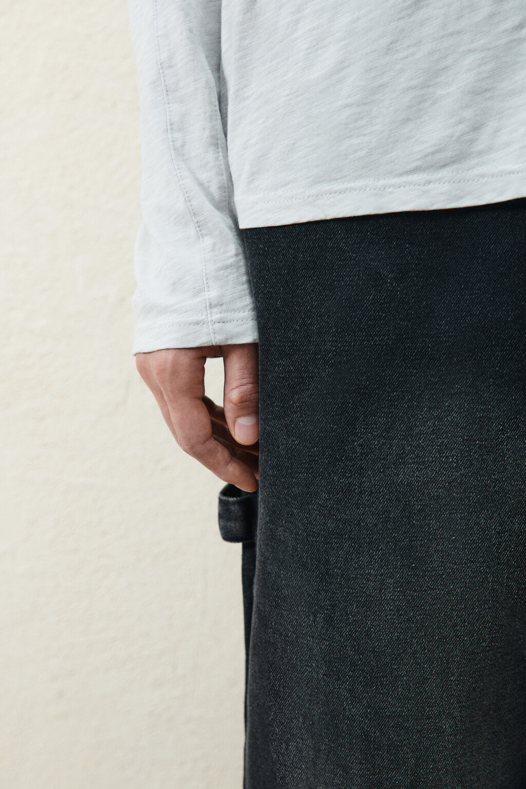 Лонгслив из хлопкового трикотажа - цвет серый - 6