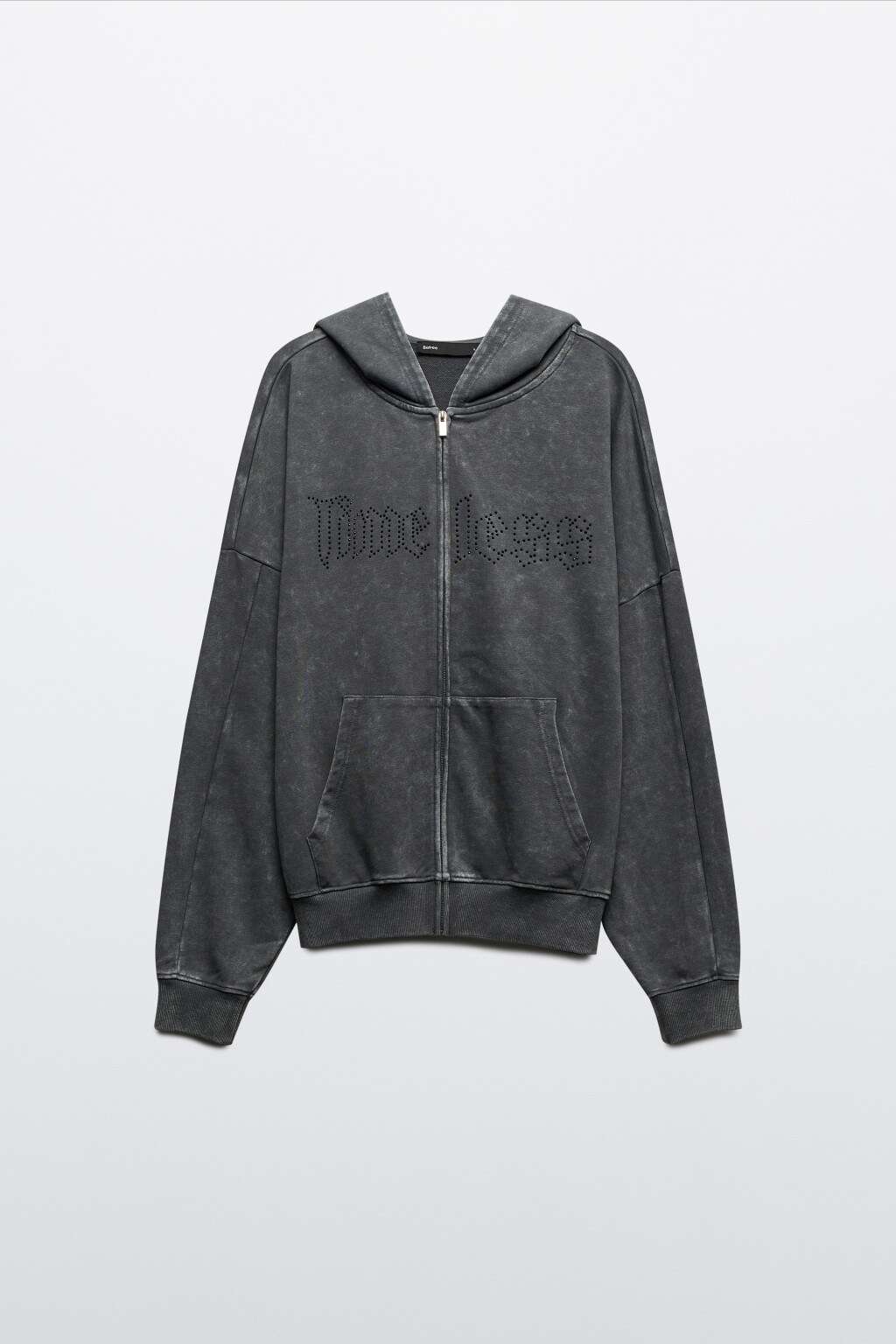 Худи-зипка с вареным эффектом - цвет серый - 7