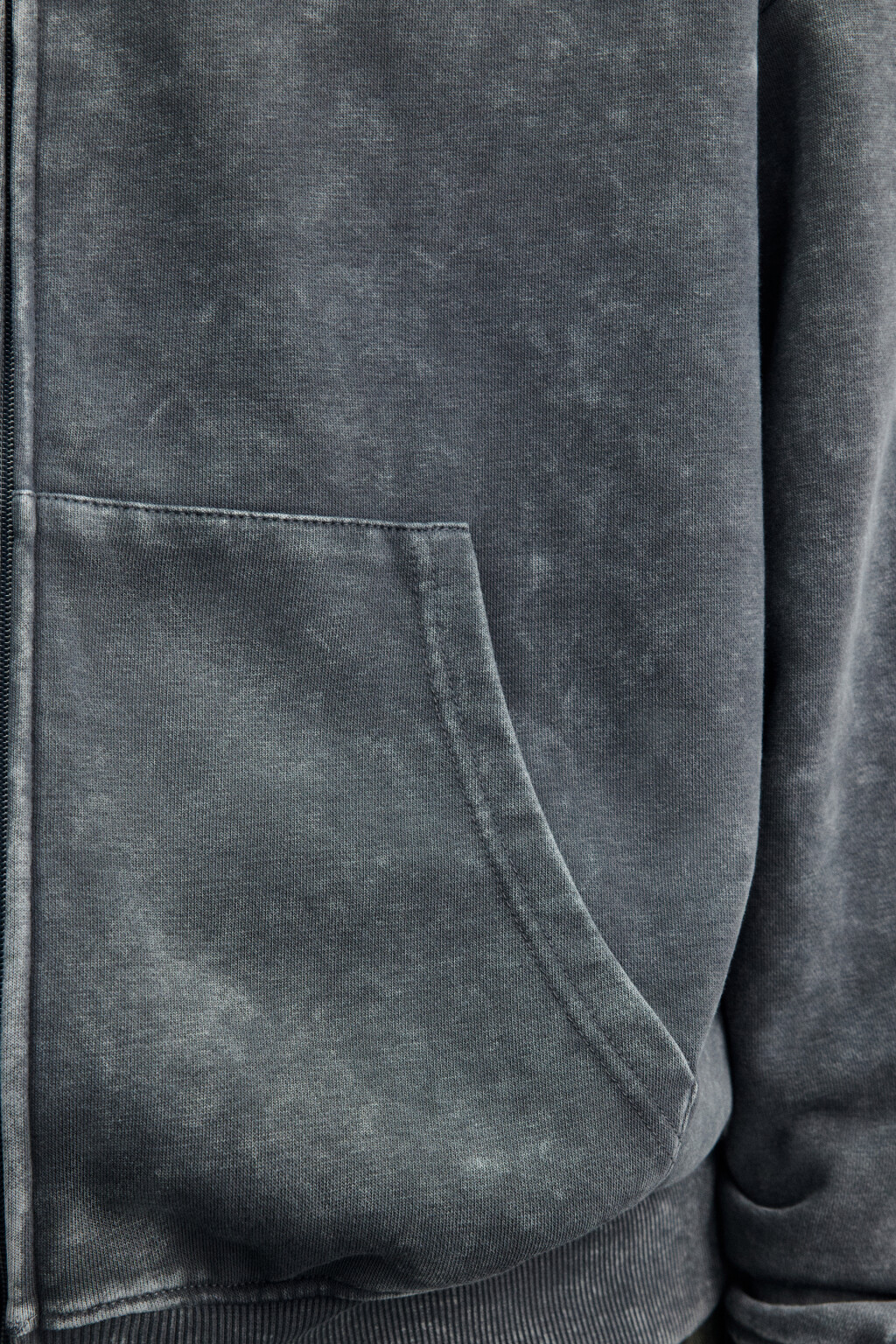 Худи-зипка с вареным эффектом - цвет серый - 5