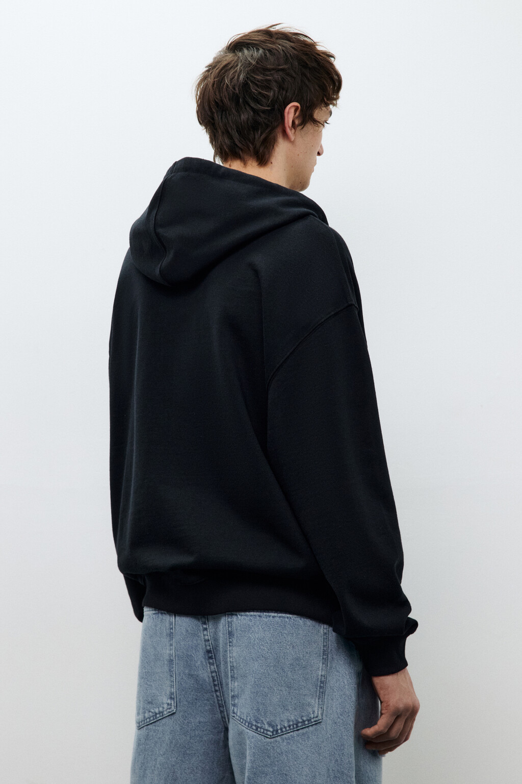 Худи-зипка с капюшоном - цвет черный - 3