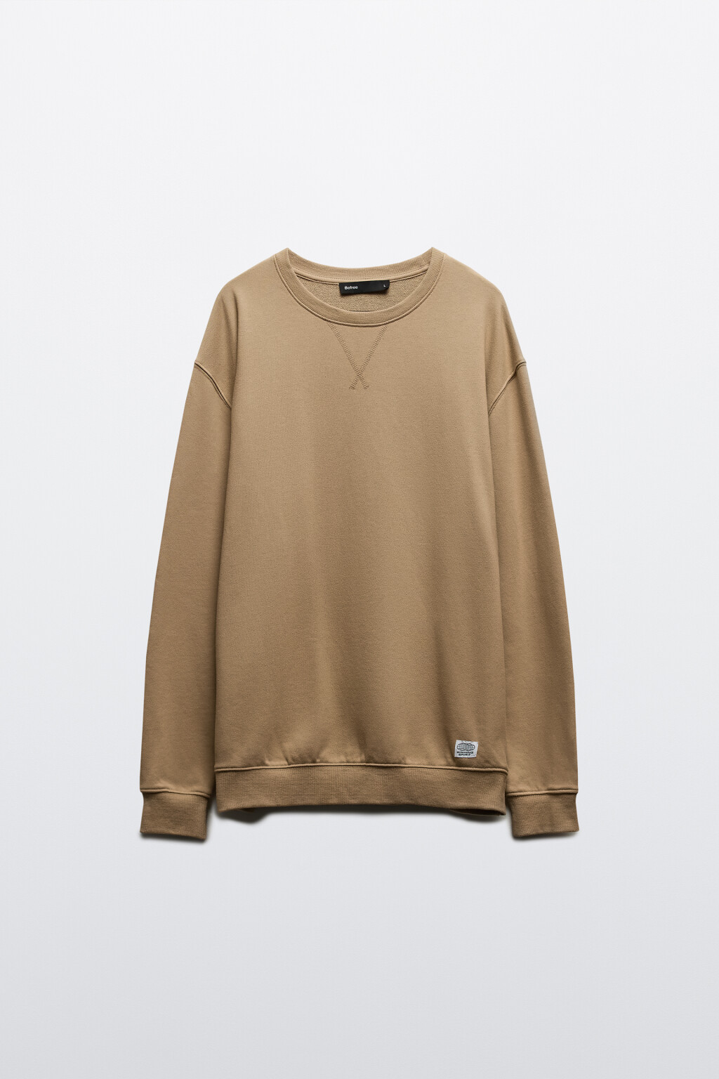 Свитшот из футера с нашивкой - цвет бежевый - 8