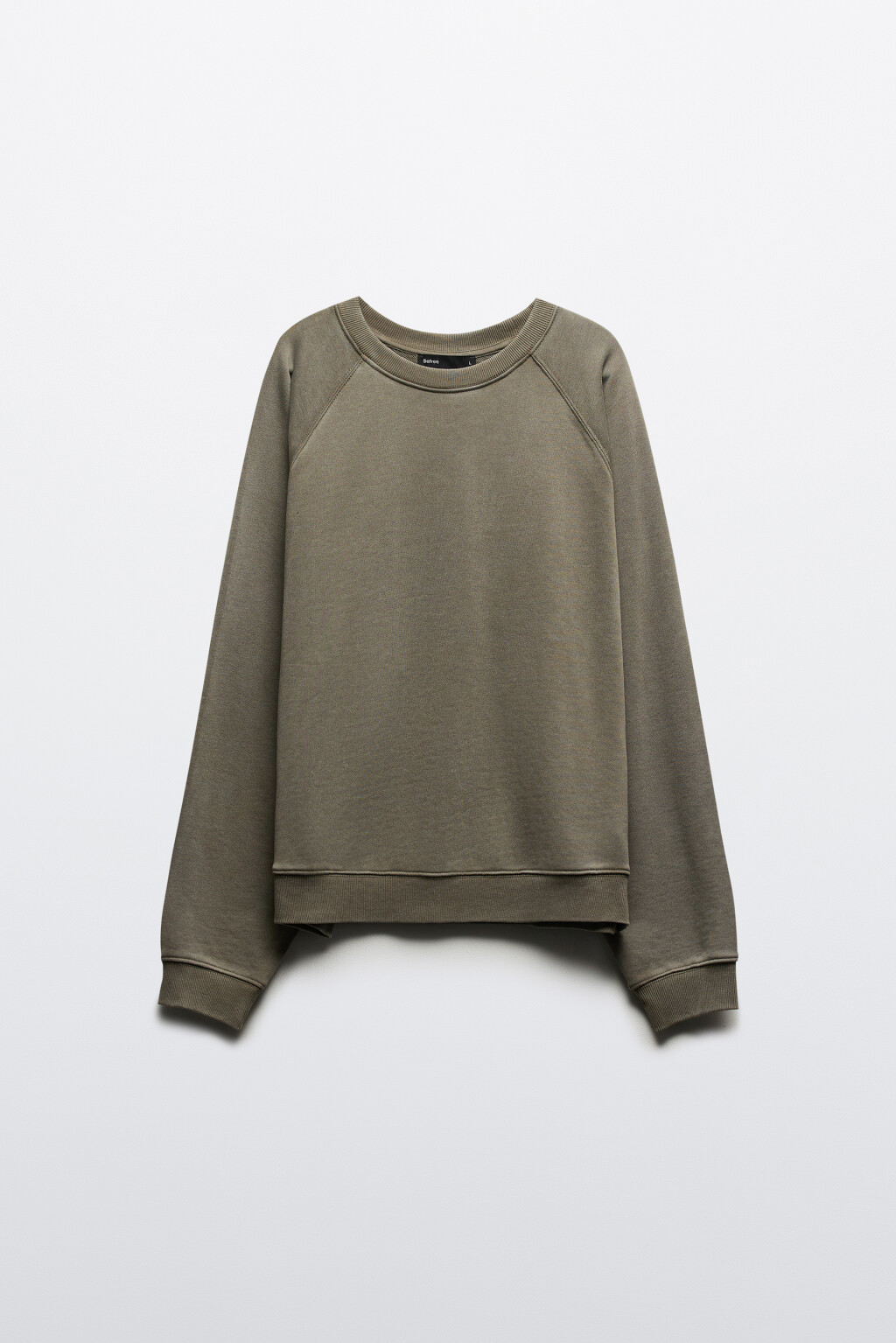 Свитшот из футера с вареным эффектом - цвет коричневый - 8