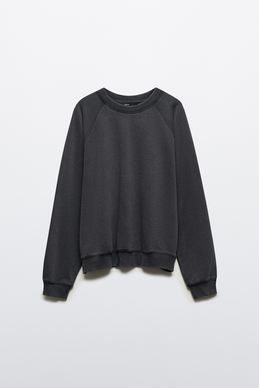 Свитшот из футера с вареным эффектом - цвет черный - 9