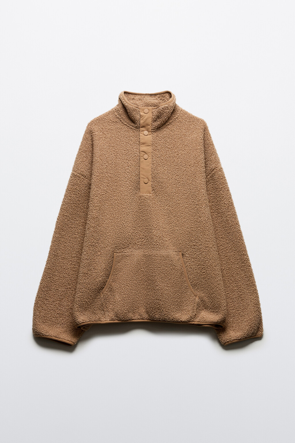 Толстовка флисовая с карманом - цвет коричневый - 7