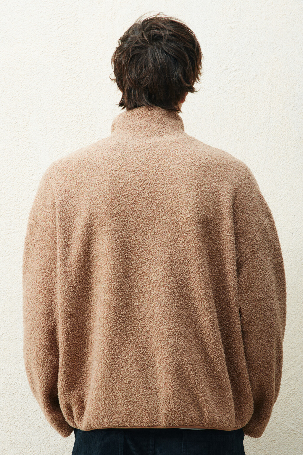 Толстовка флисовая с карманом - цвет коричневый - 3