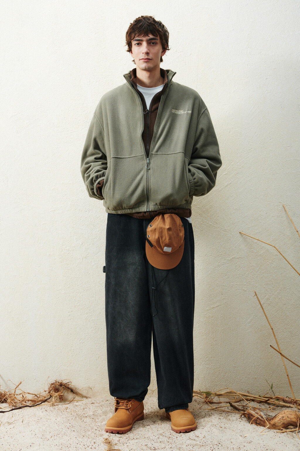 Худи-зипка флисовая с надписью - цвет зеленый - 4