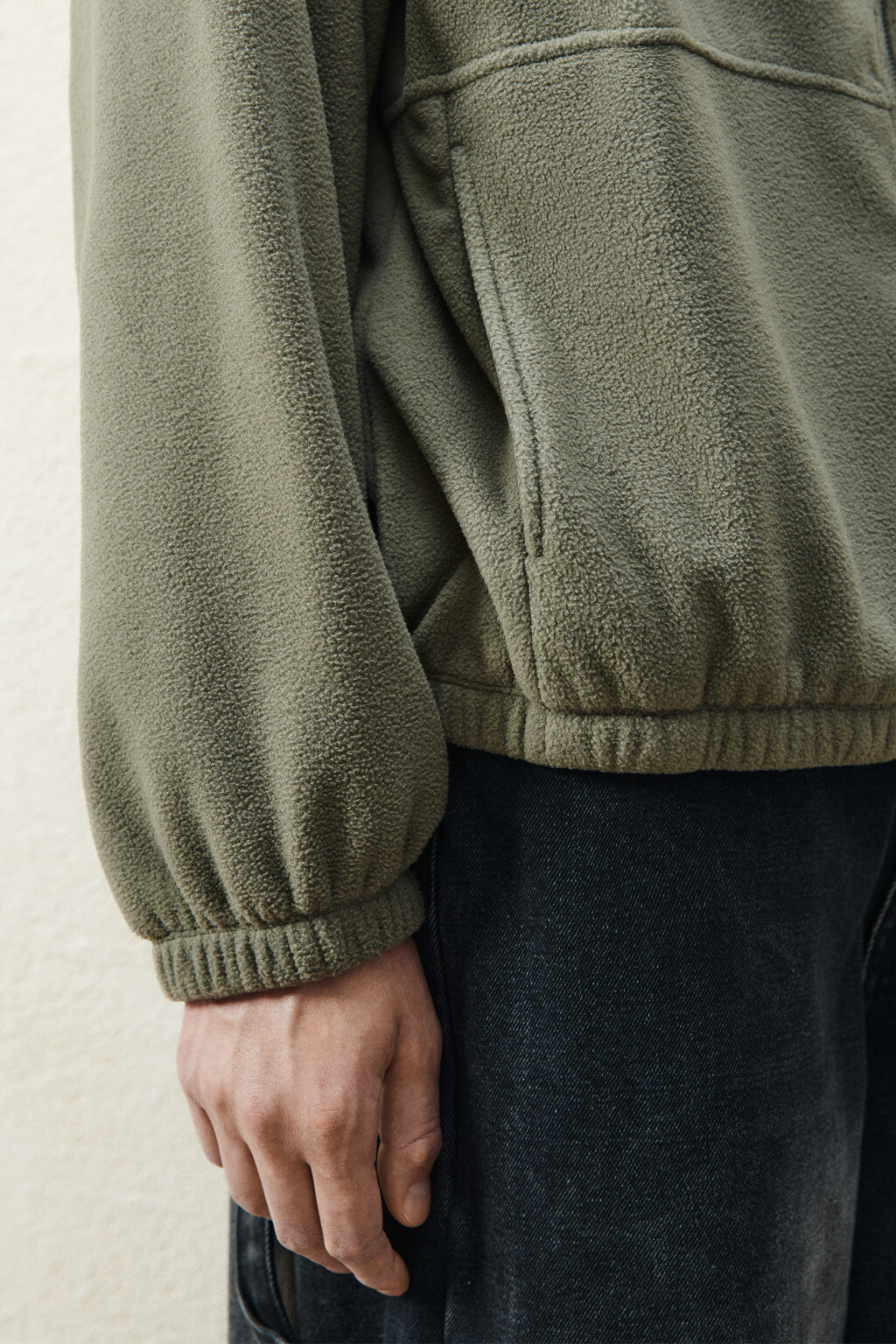 Худи-зипка флисовая с надписью - цвет зеленый - 6