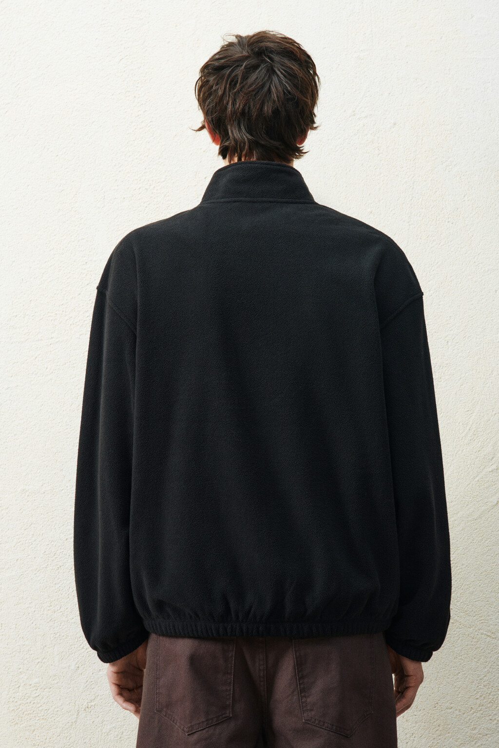 Худи-зипка флисовая с надписью - цвет черный - 3