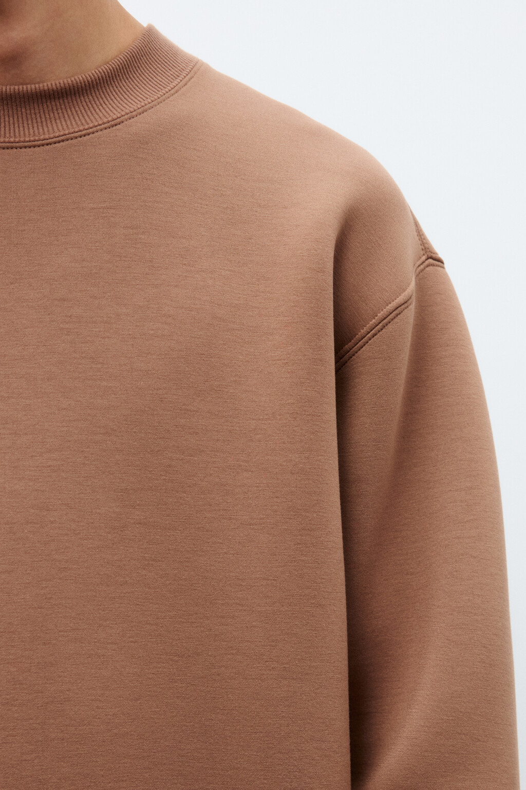 Свитшот из гладкого неопрена - цвет коричневый - 7