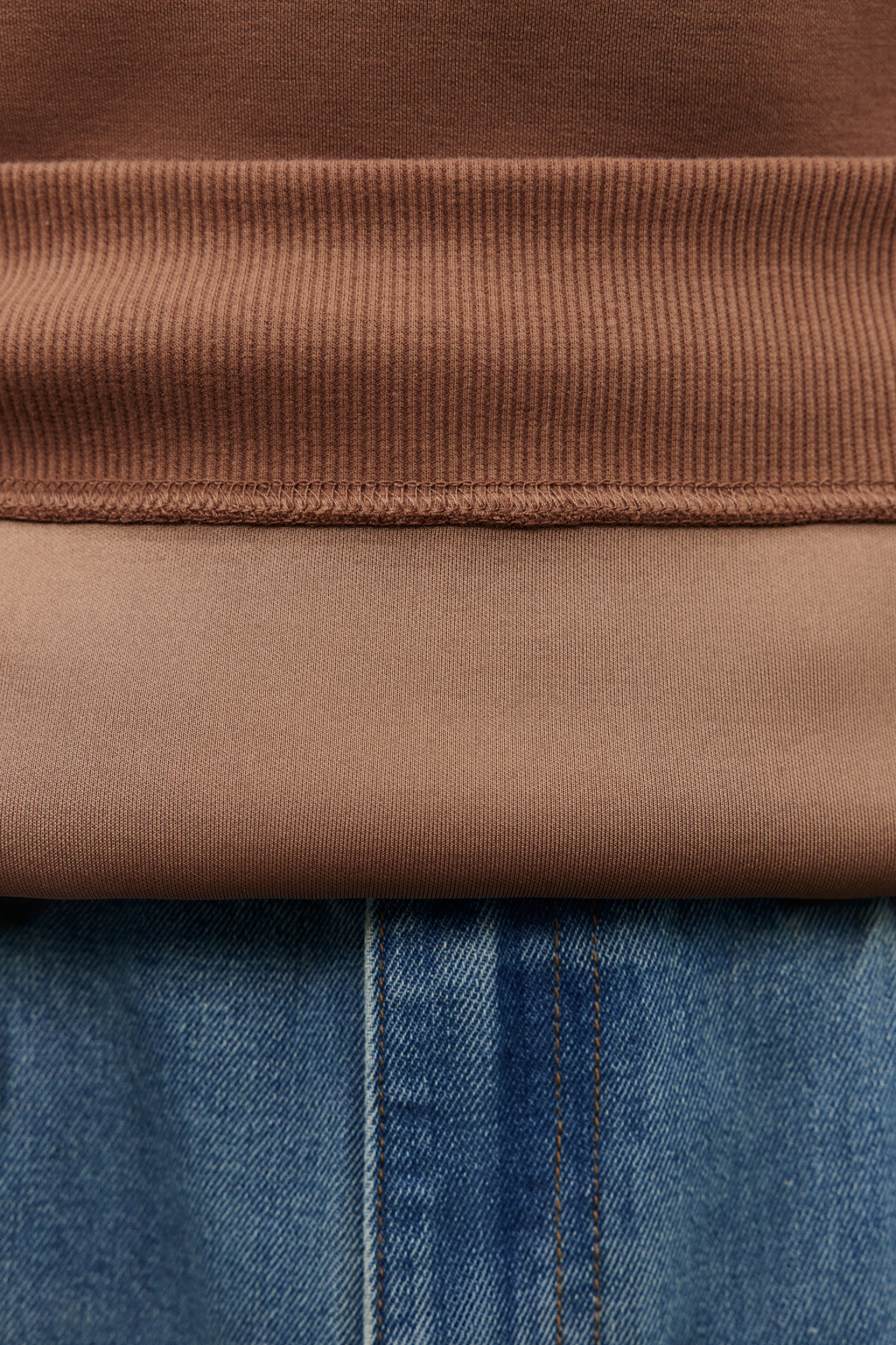 Свитшот из гладкого неопрена - цвет коричневый - 8