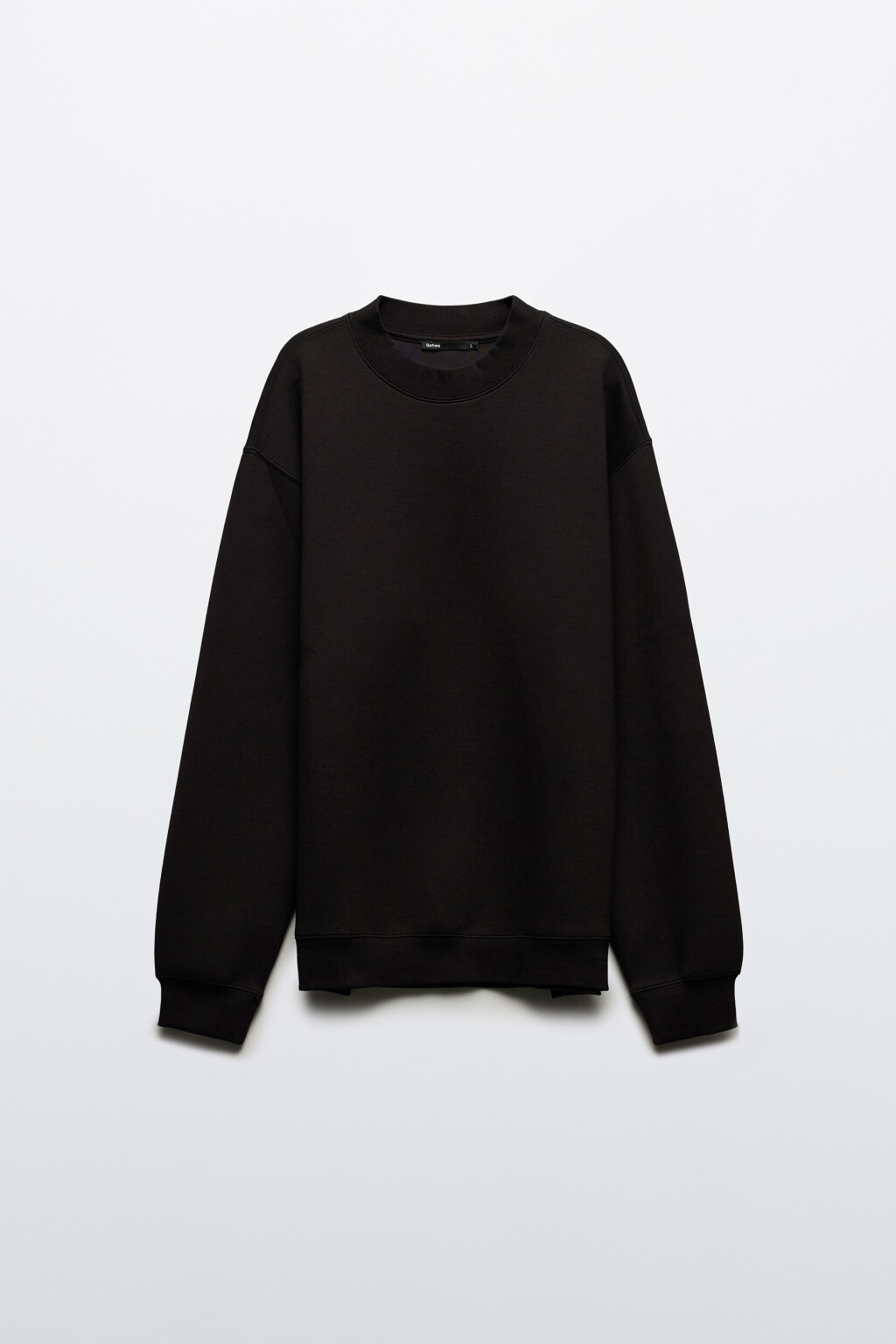 Свитшот из гладкого неопрена - цвет черный - 8