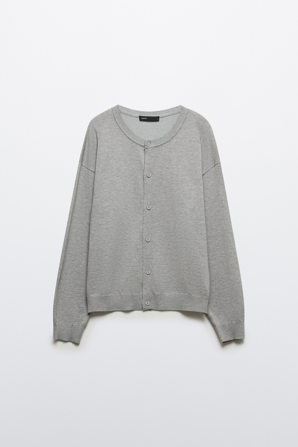 Кардиган трикотажный на пуговицах - цвет серый - 10