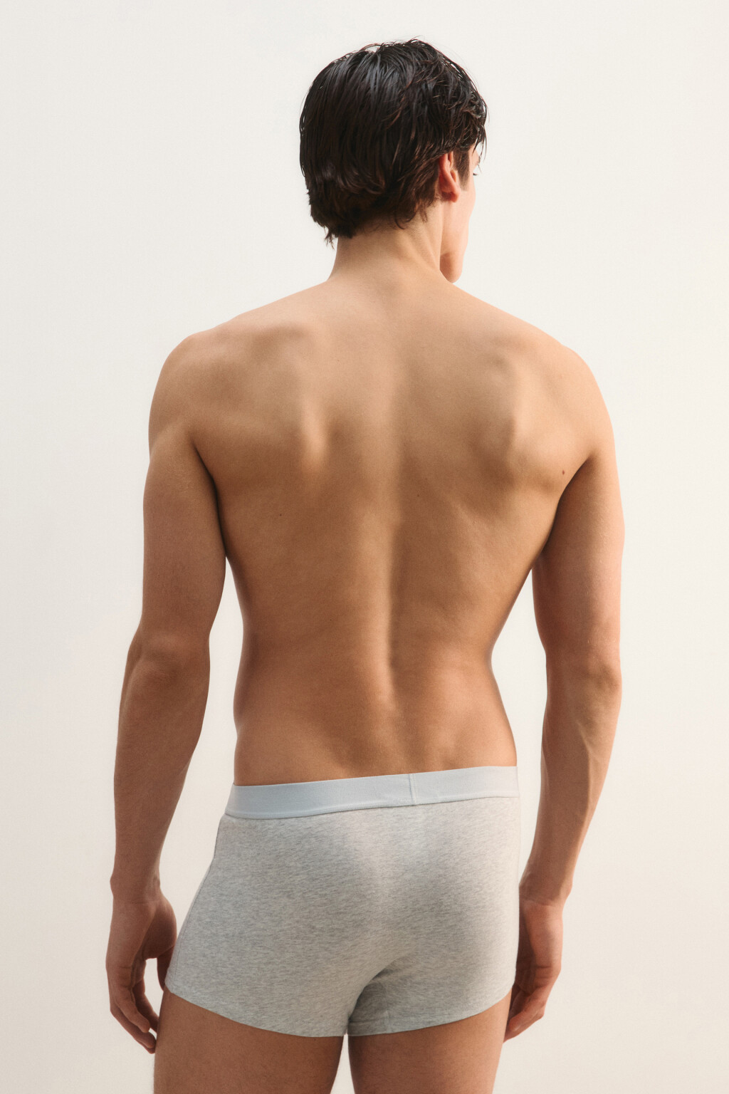 Трусы-боксеры хлопковые - цвет серый - 4