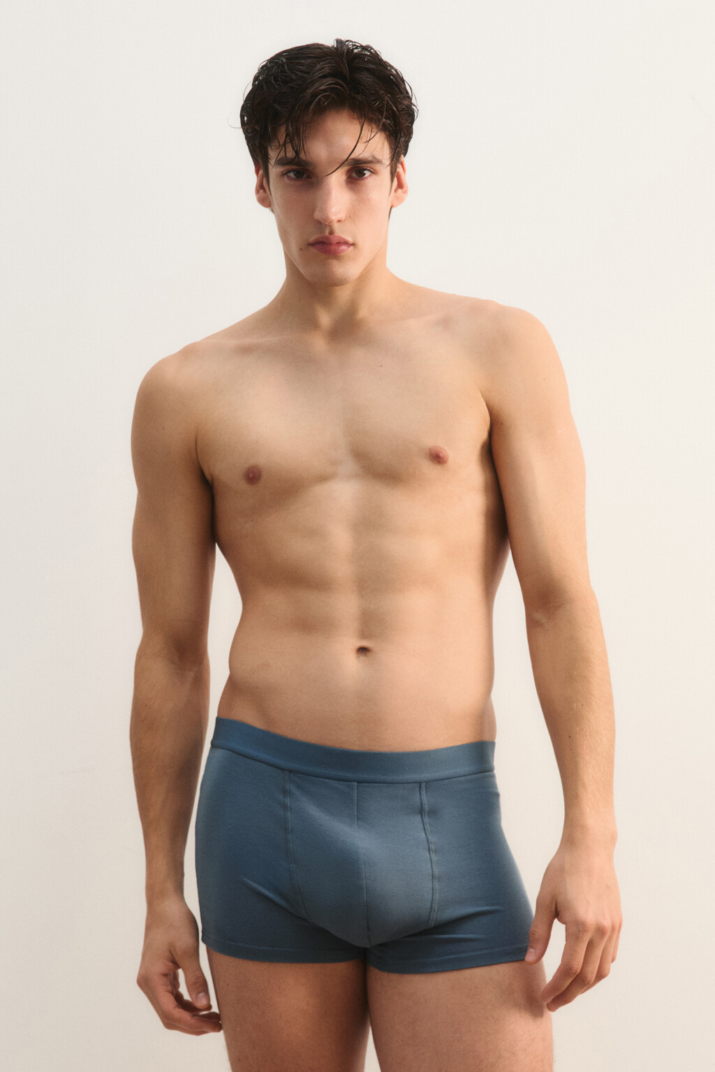 Трусы-боксеры хлопковые - цвет синий - 2