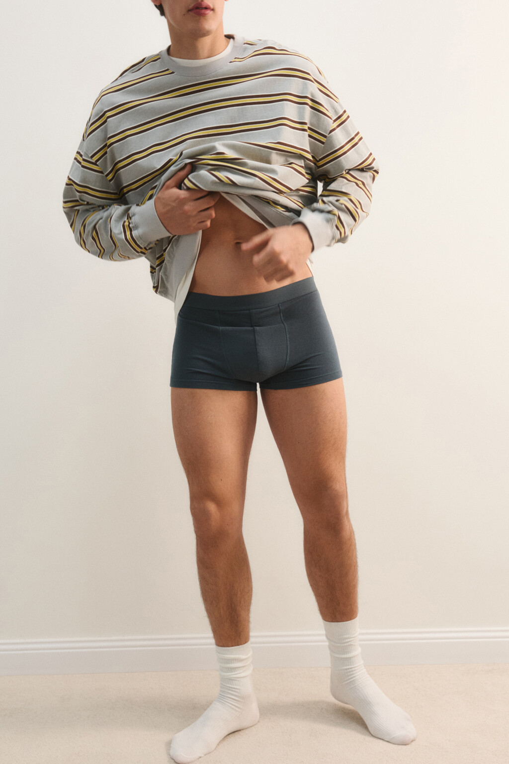 Трусы-боксеры хлопковые - цвет синий - 1