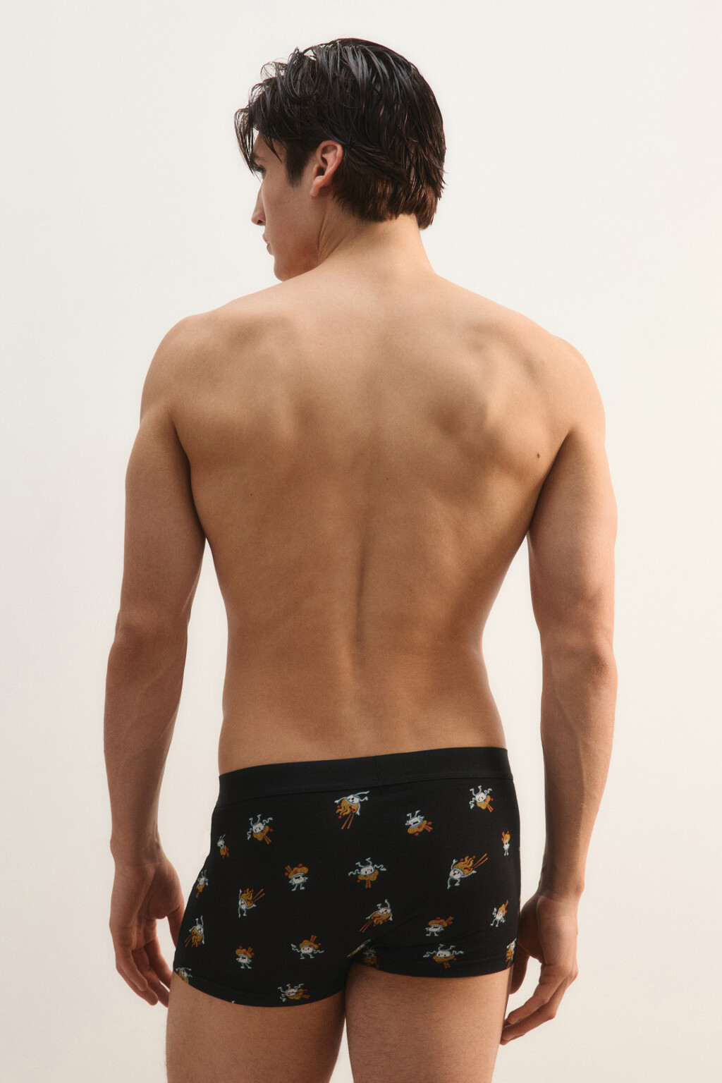 Трусы-боксеры с принтом - цвет ванильный - 4