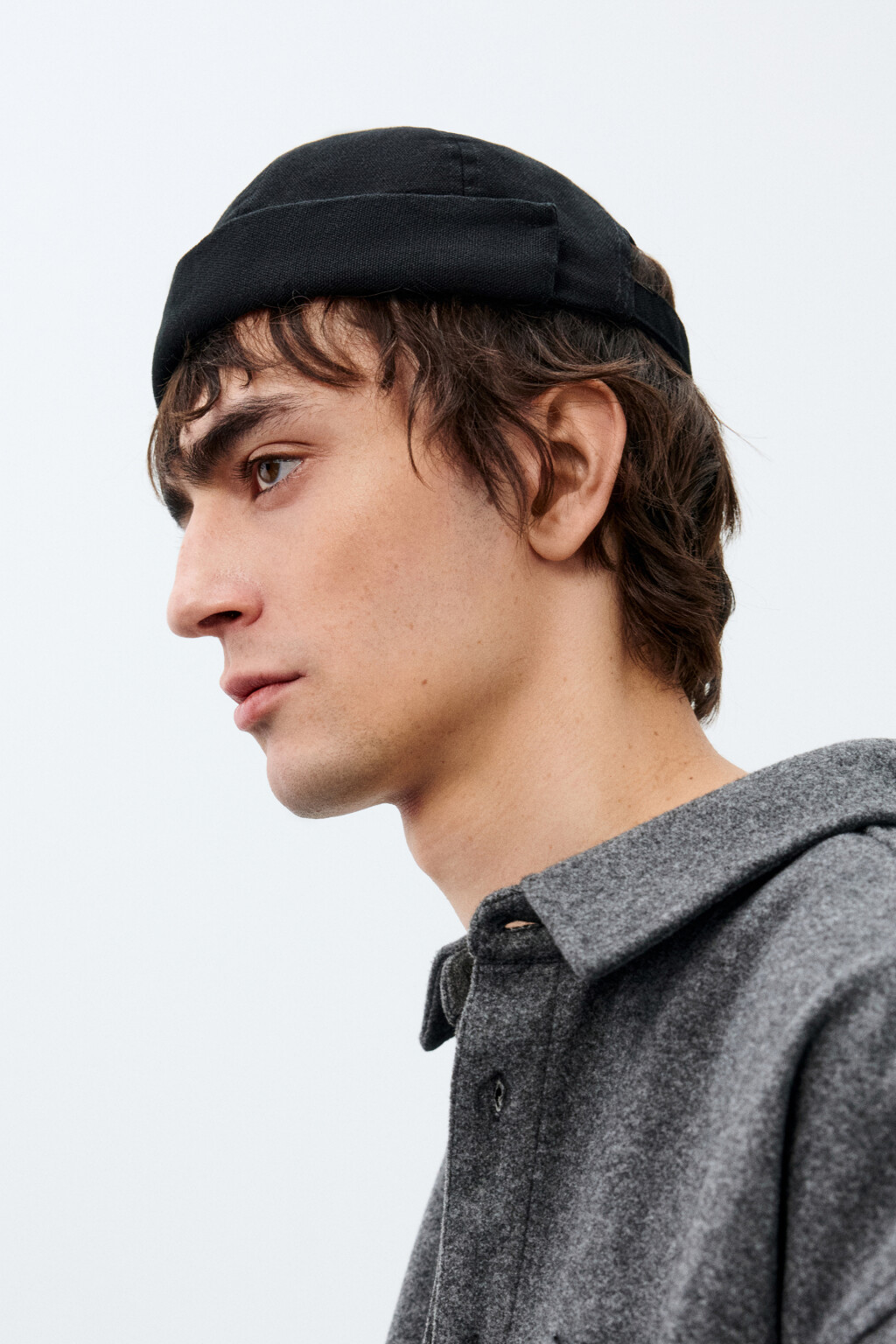 Кепка-докерка хлопковая - цвет черный - 1