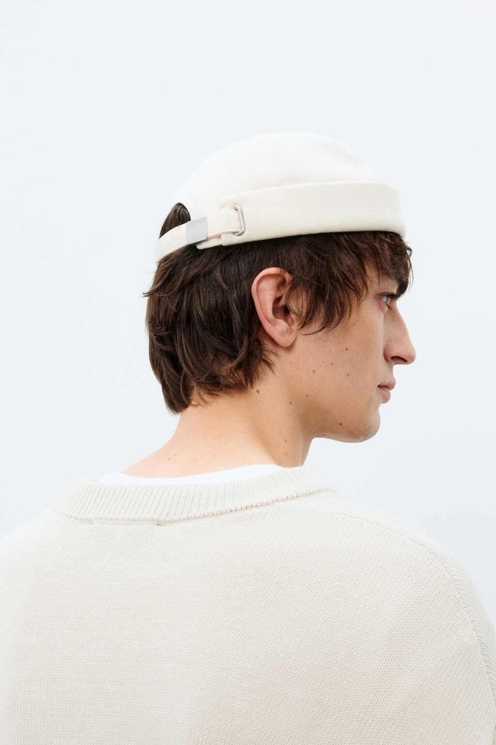 Кепка-докерка хлопковая - цвет молочный - 2