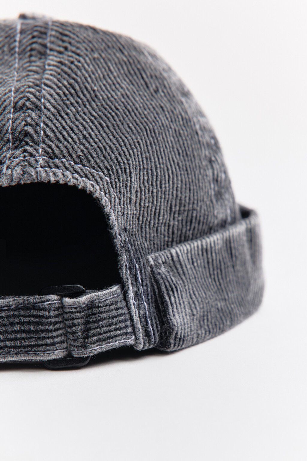 Кепка-докерка с вареным эффектом - цвет черный - 4