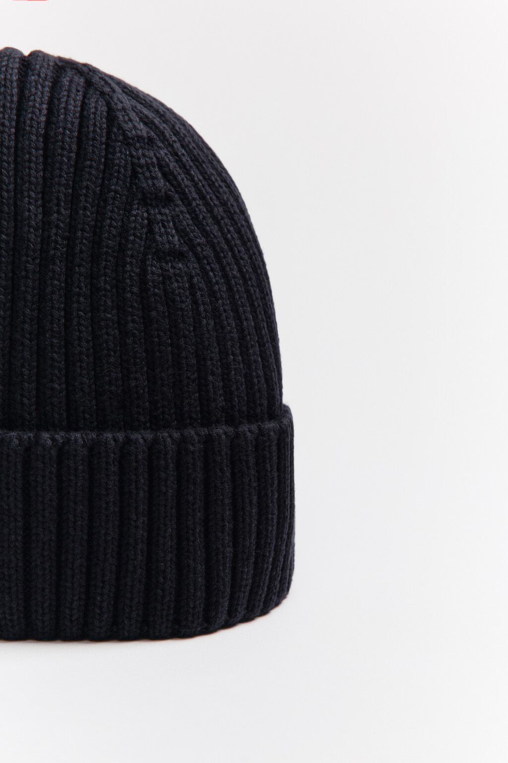Шапка в рубчик из хлопка - цвет черный - 4