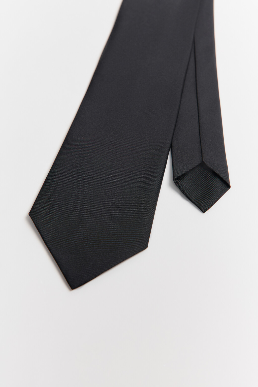 Галстук классический без узла - цвет черный - 4