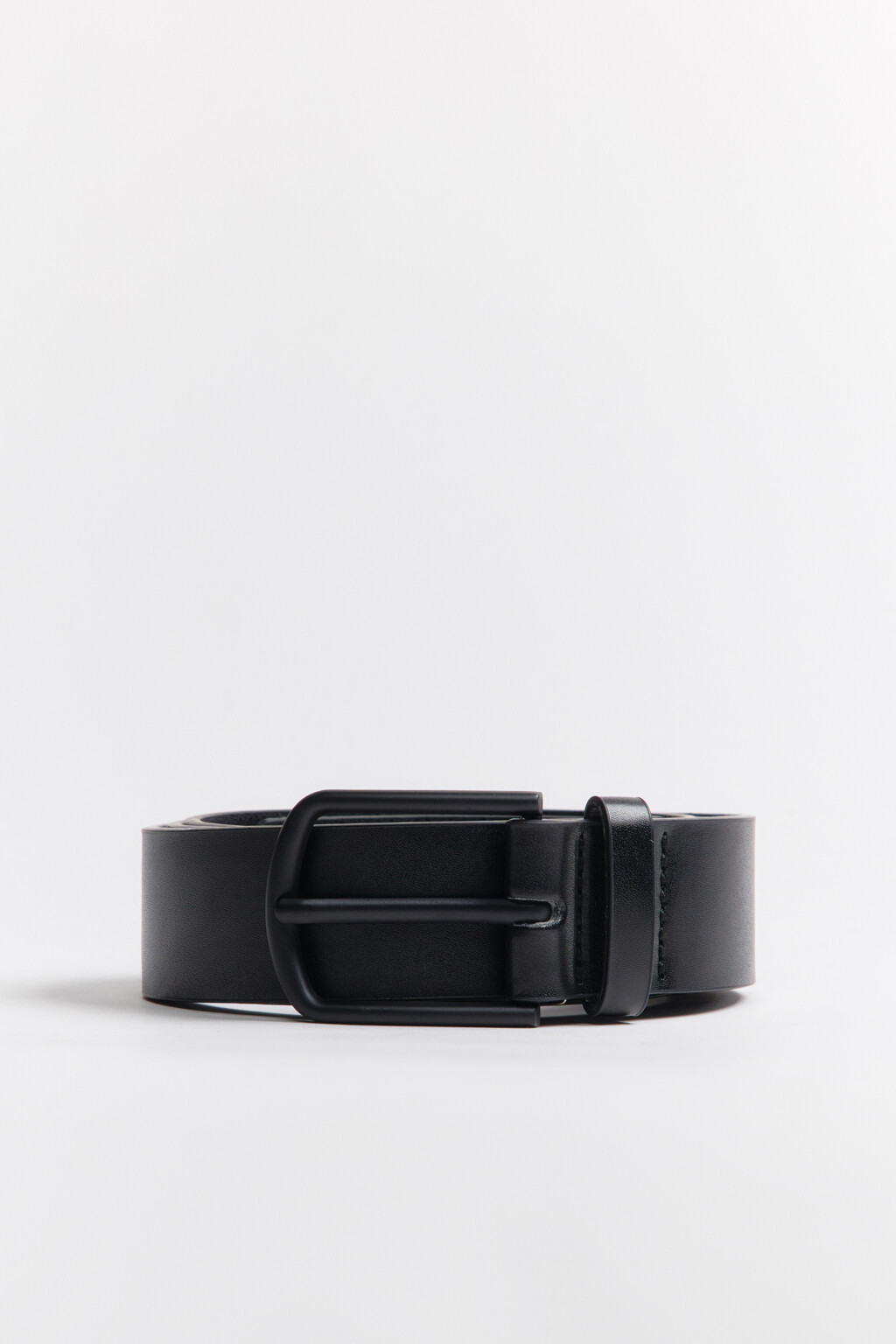 Ремень широкий классический - цвет черный - 3