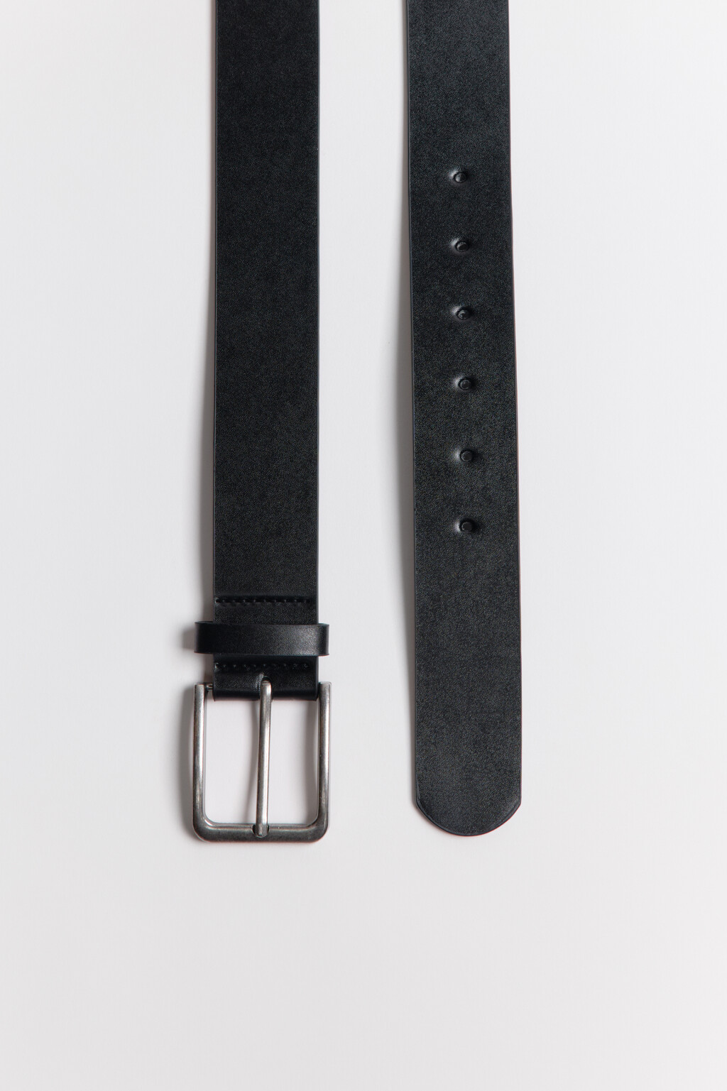 Ремень широкий с квадратной пряжкой - цвет черный - 4