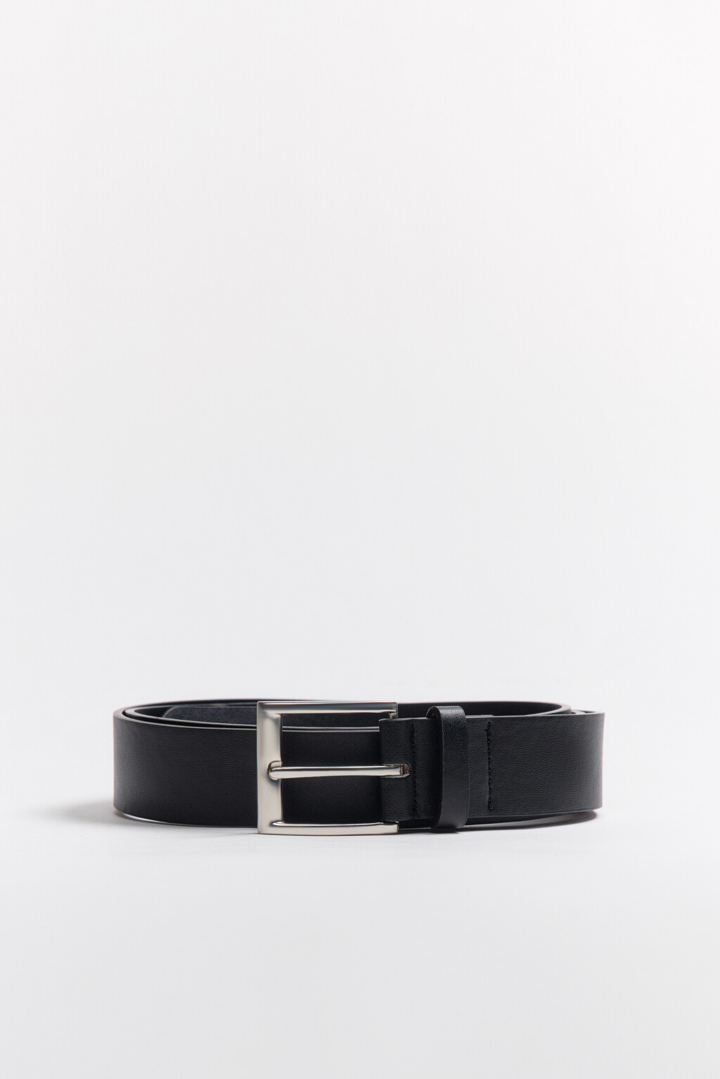 Ремень широкий с квадратной пряжкой - цвет черный - 3