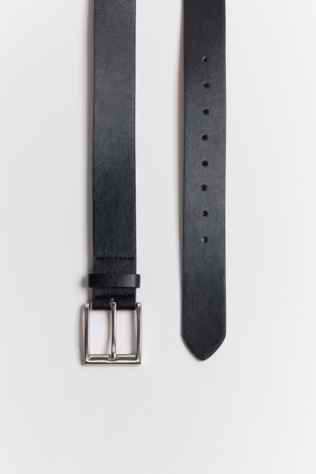 Ремень широкий с квадратной пряжкой - цвет черный - 4