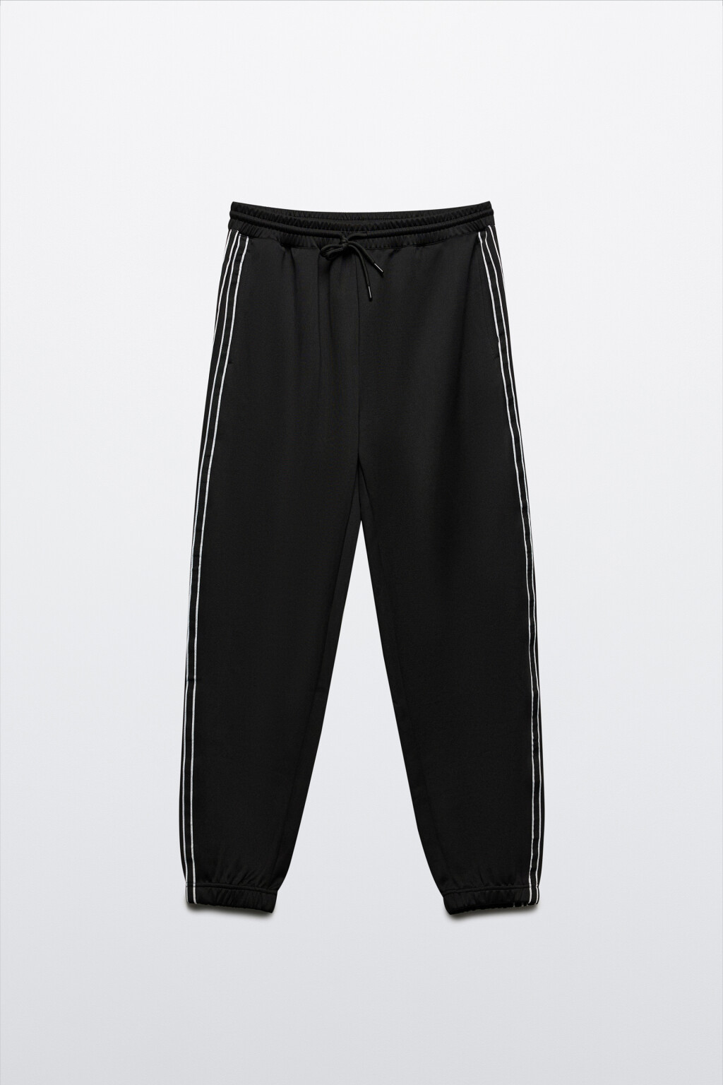 Брюки-джоггеры спортивные с лампасами - цвет черный - 7