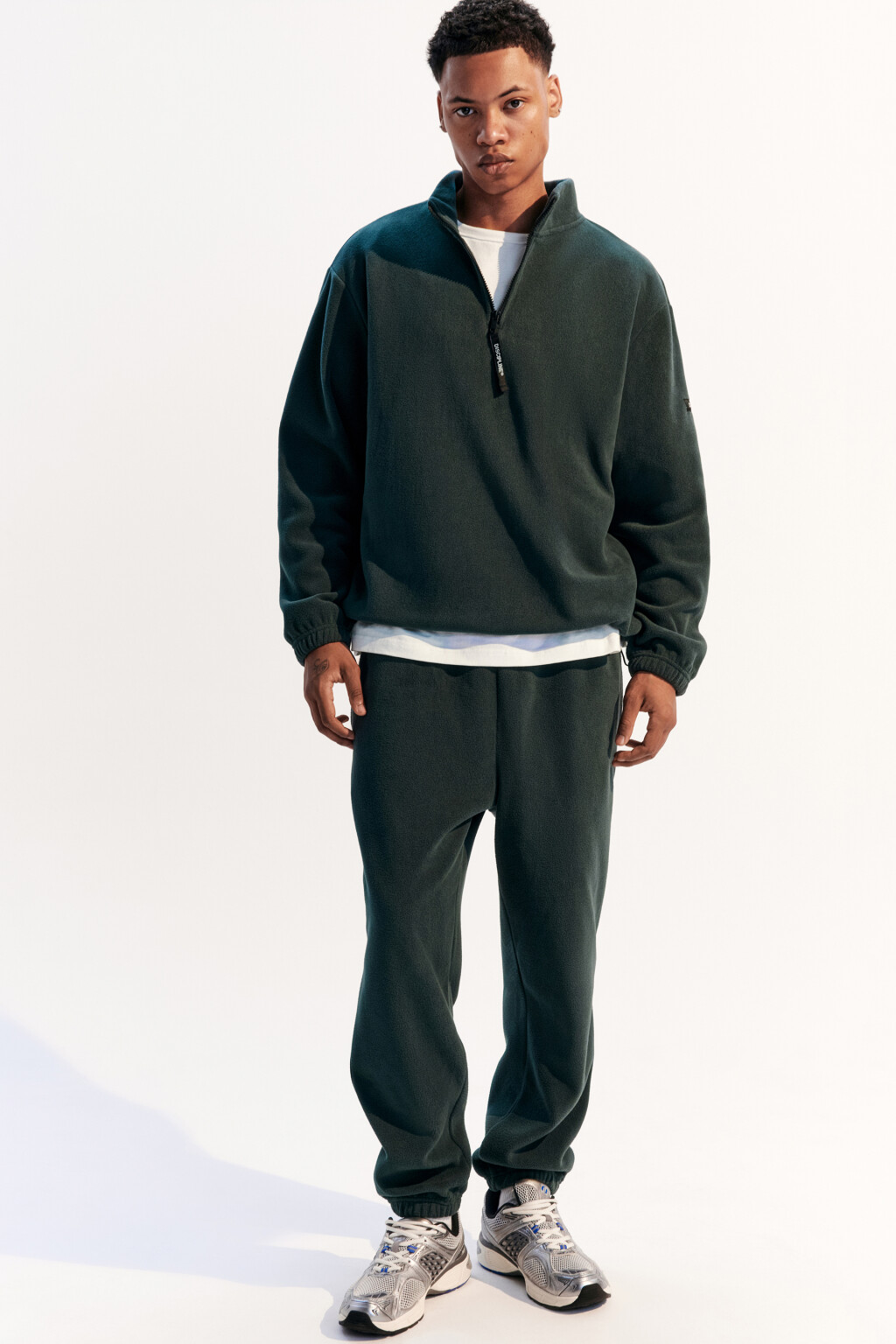 Брюки-джоггеры спортивные - цвет зеленый - 1