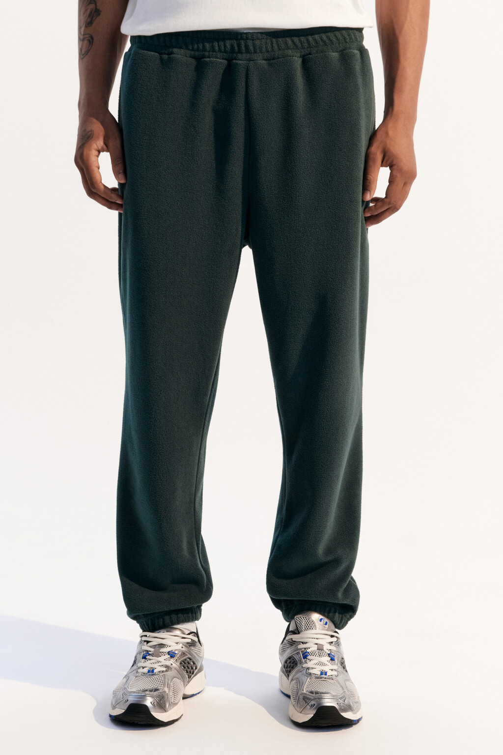 Брюки-джоггеры спортивные - цвет зеленый - 2