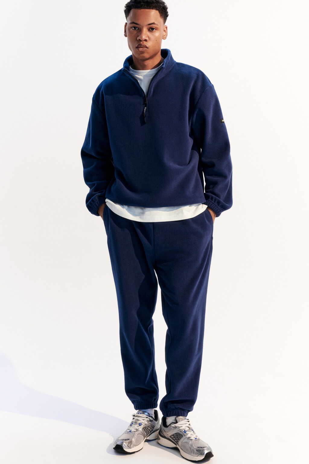 Брюки-джоггеры спортивные - цвет синий - 1