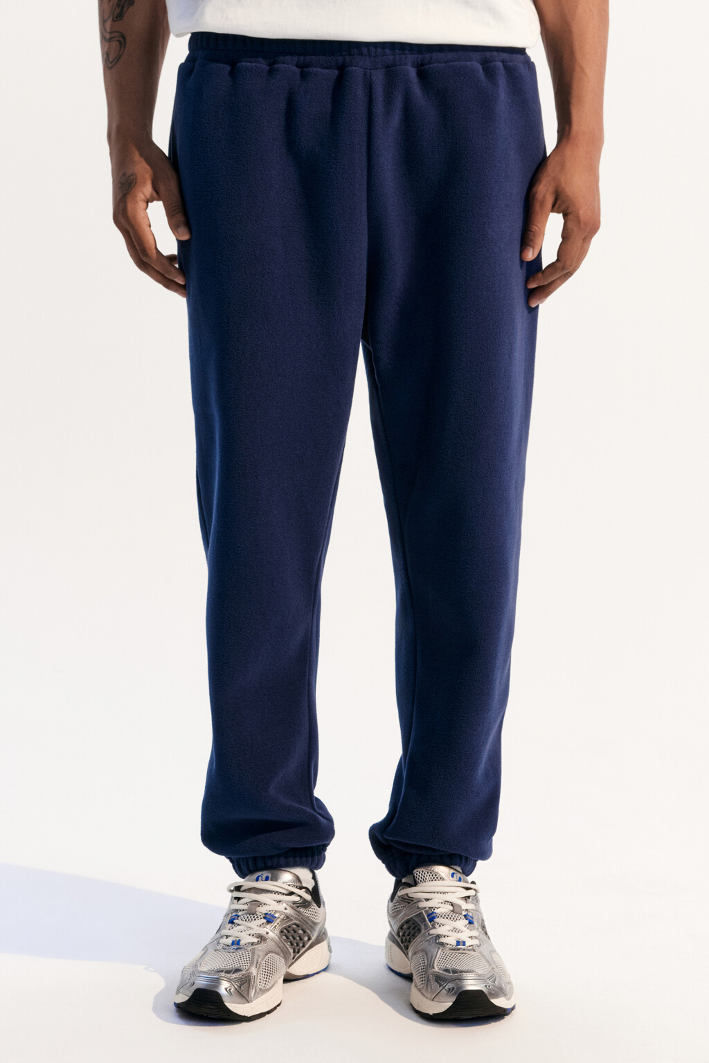 Брюки-джоггеры спортивные - цвет синий - 3
