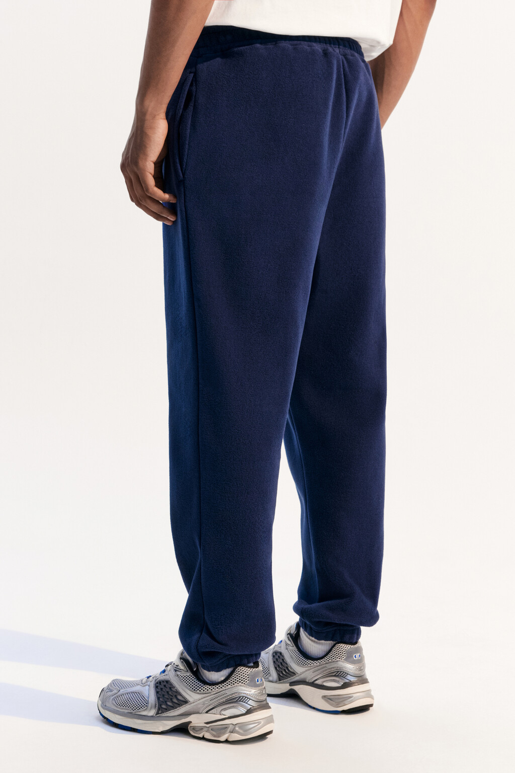 Брюки-джоггеры спортивные - цвет синий - 4