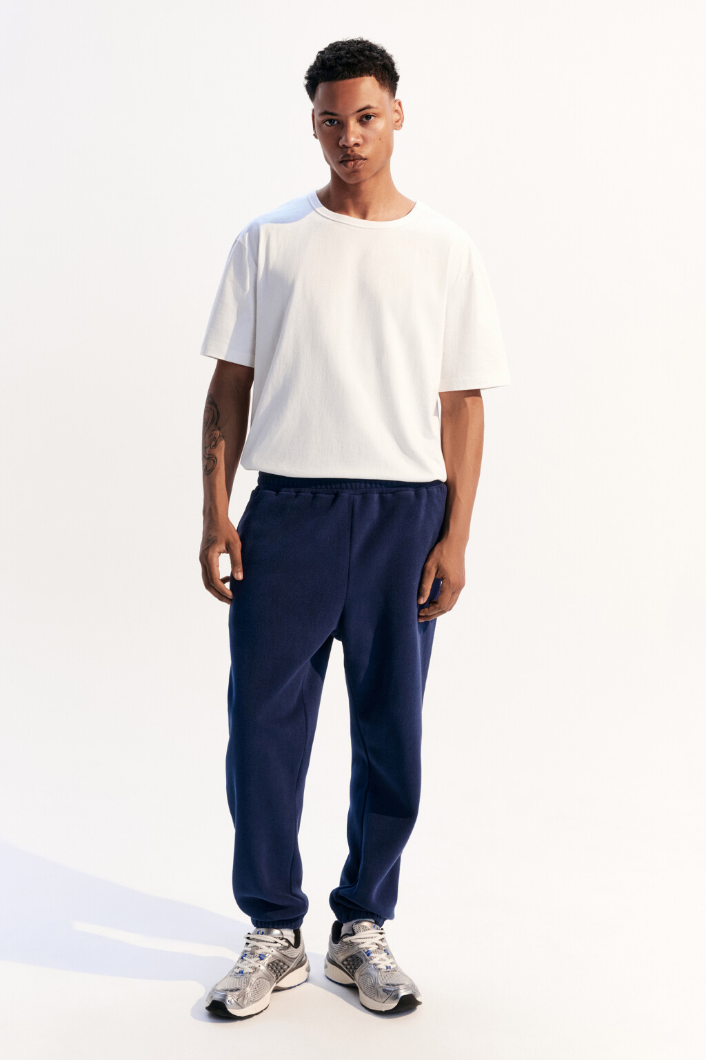 Брюки-джоггеры спортивные - цвет синий - 5