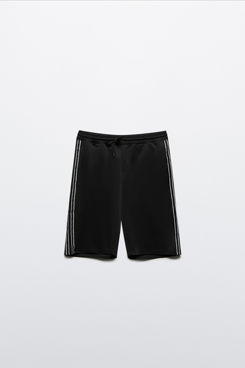 Шорты спортивные с лампасами - цвет черный - 7