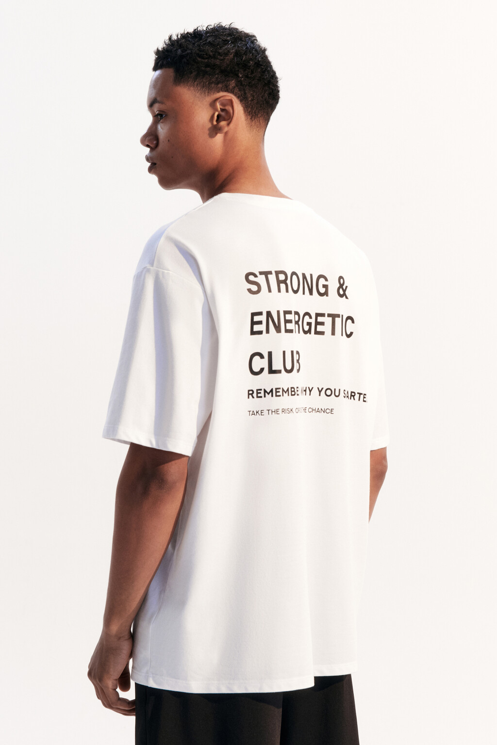 Футболка спортивная из сетки с принтом - цвет белый - 3